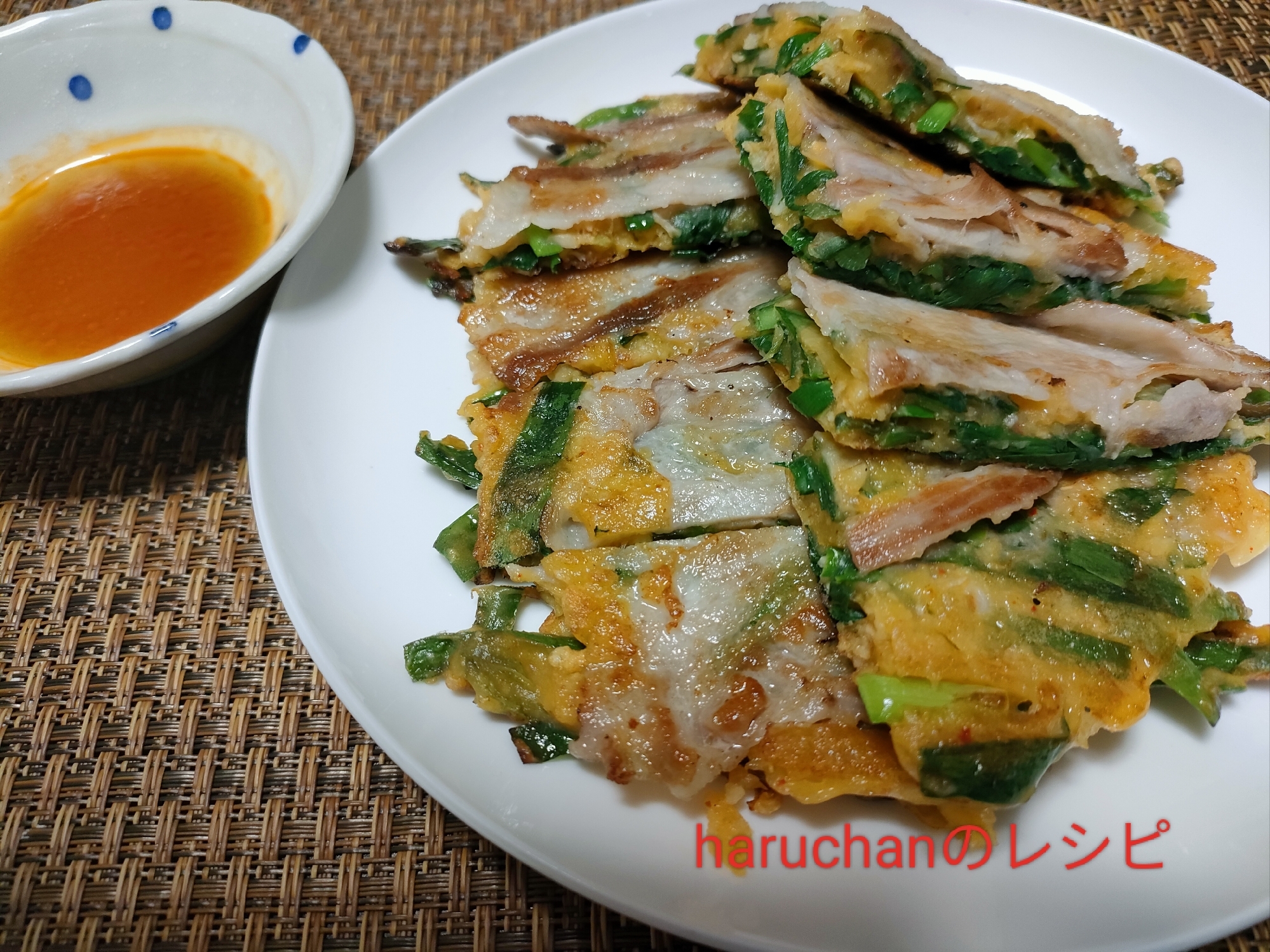 絹ごし豆腐オートミールでチヂミ風