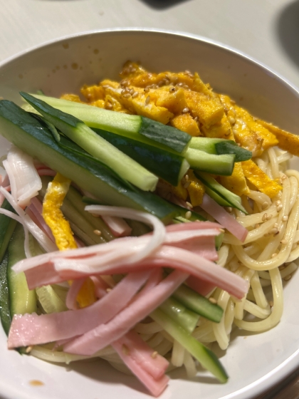 焼きそば麺で☆自家製タレの冷やし中華