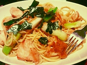 柚子こしょうの和風パスタ