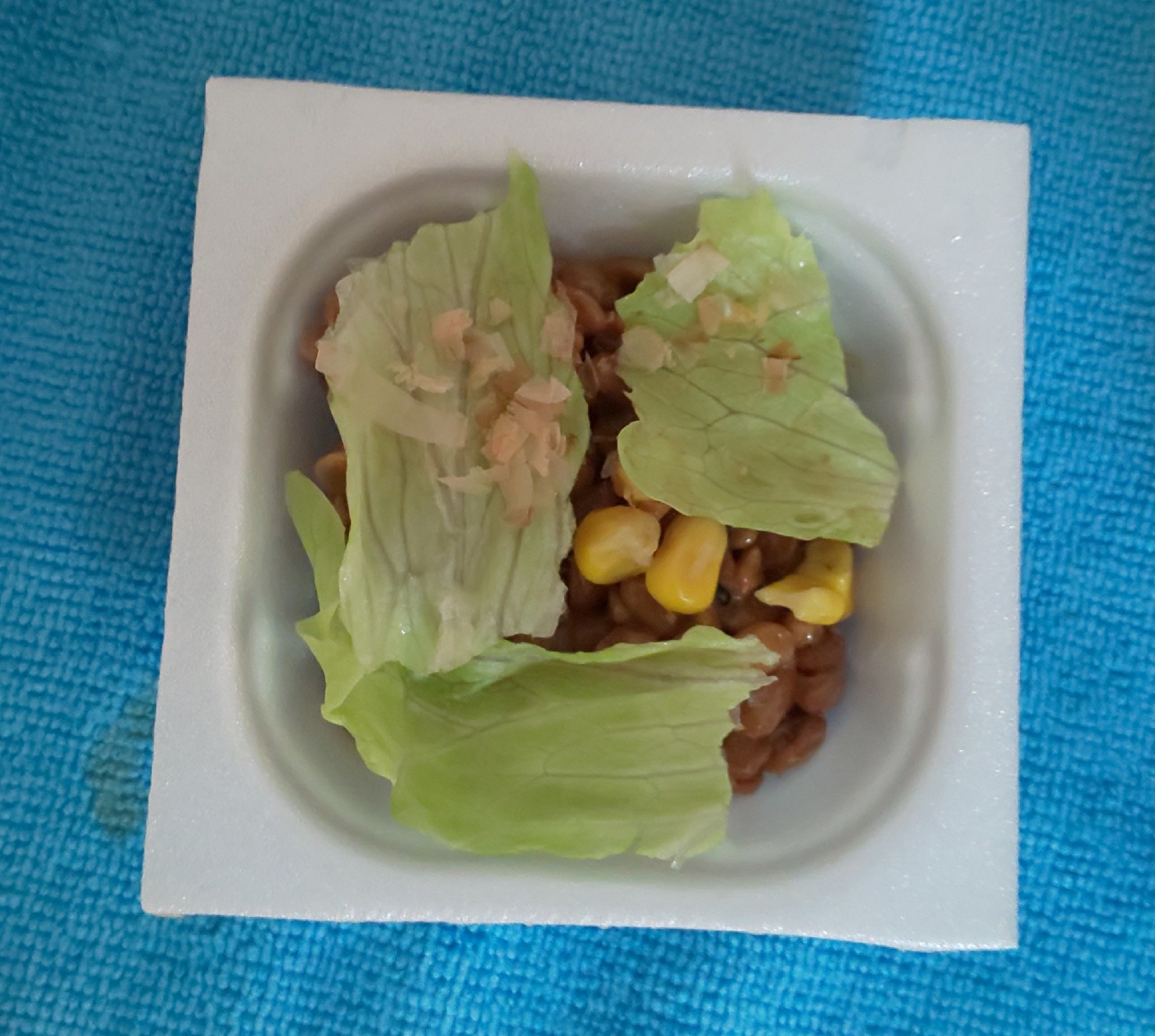 レタスコーン納豆