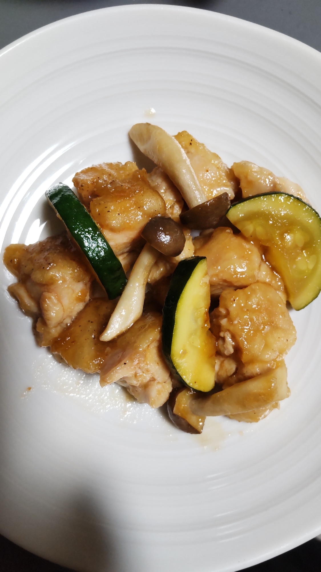 鶏肉とズッキーニの甘酢炒め