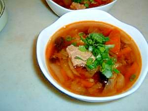 コチュジャン入り肉団子スープ