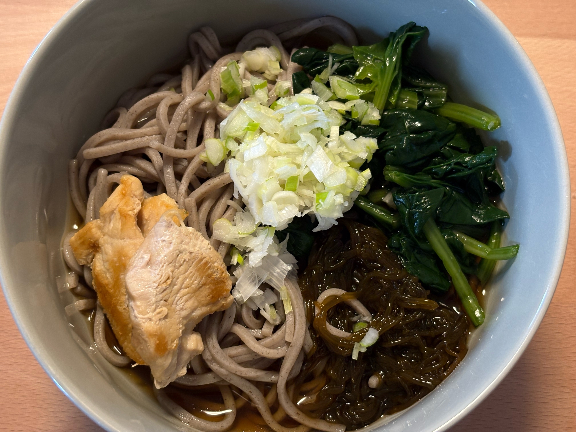 生もずくの朝食そば