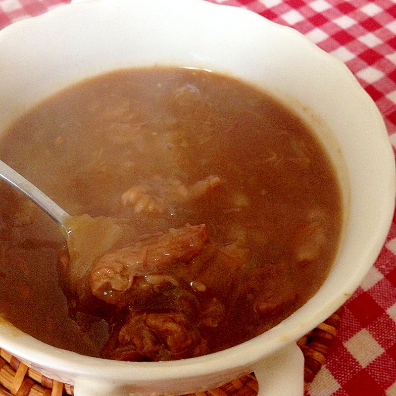 圧力鍋で！キャベツと牛すじの煮込みカレー♡