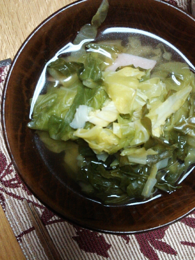 白菜と貝柱の中華スープ