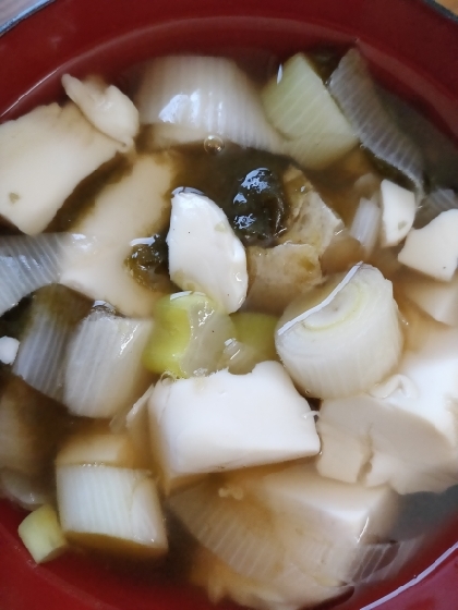 油揚げと豆腐の中華スープ