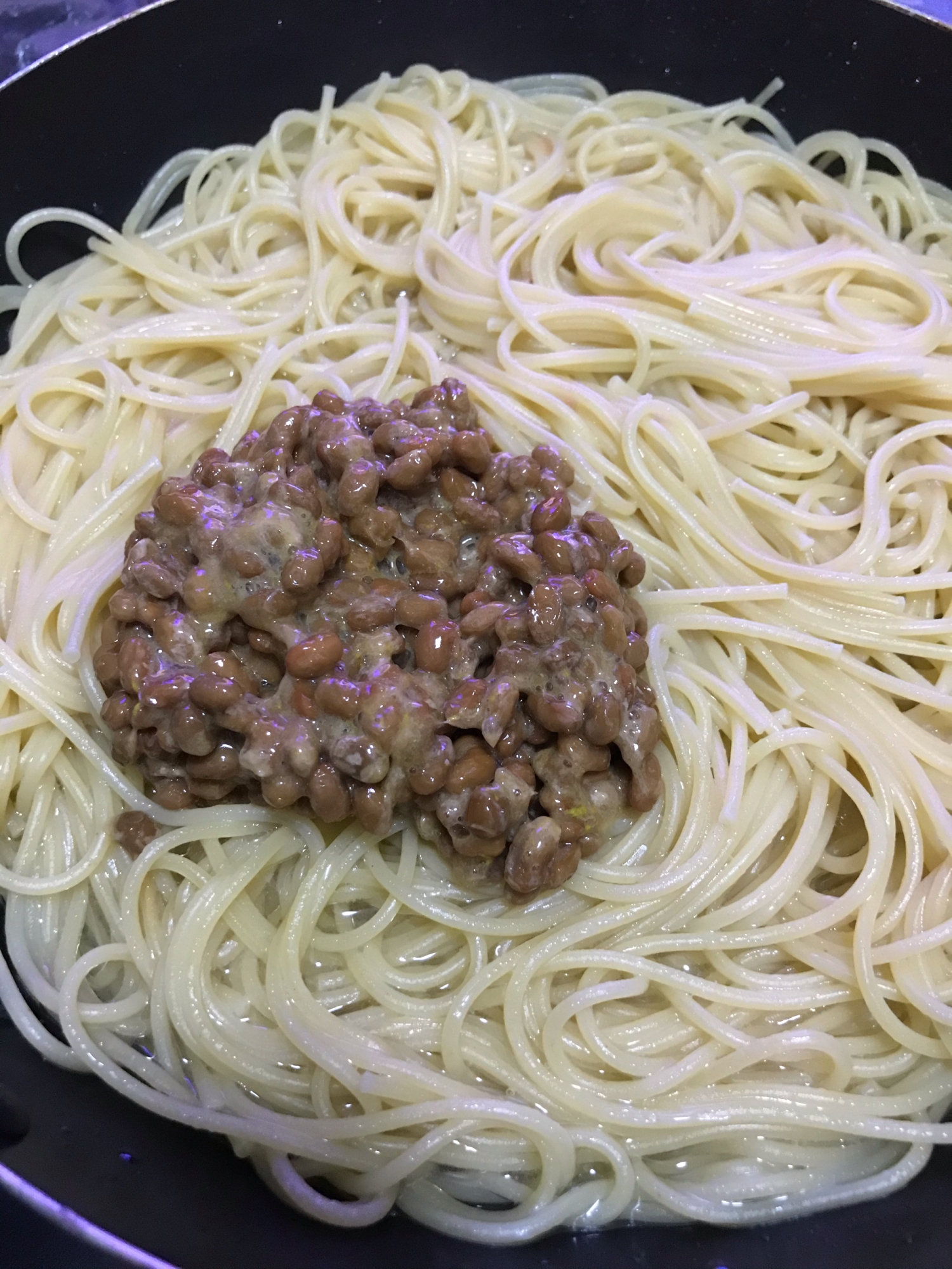 単純激ウマPFCバランス良好納豆パスタ