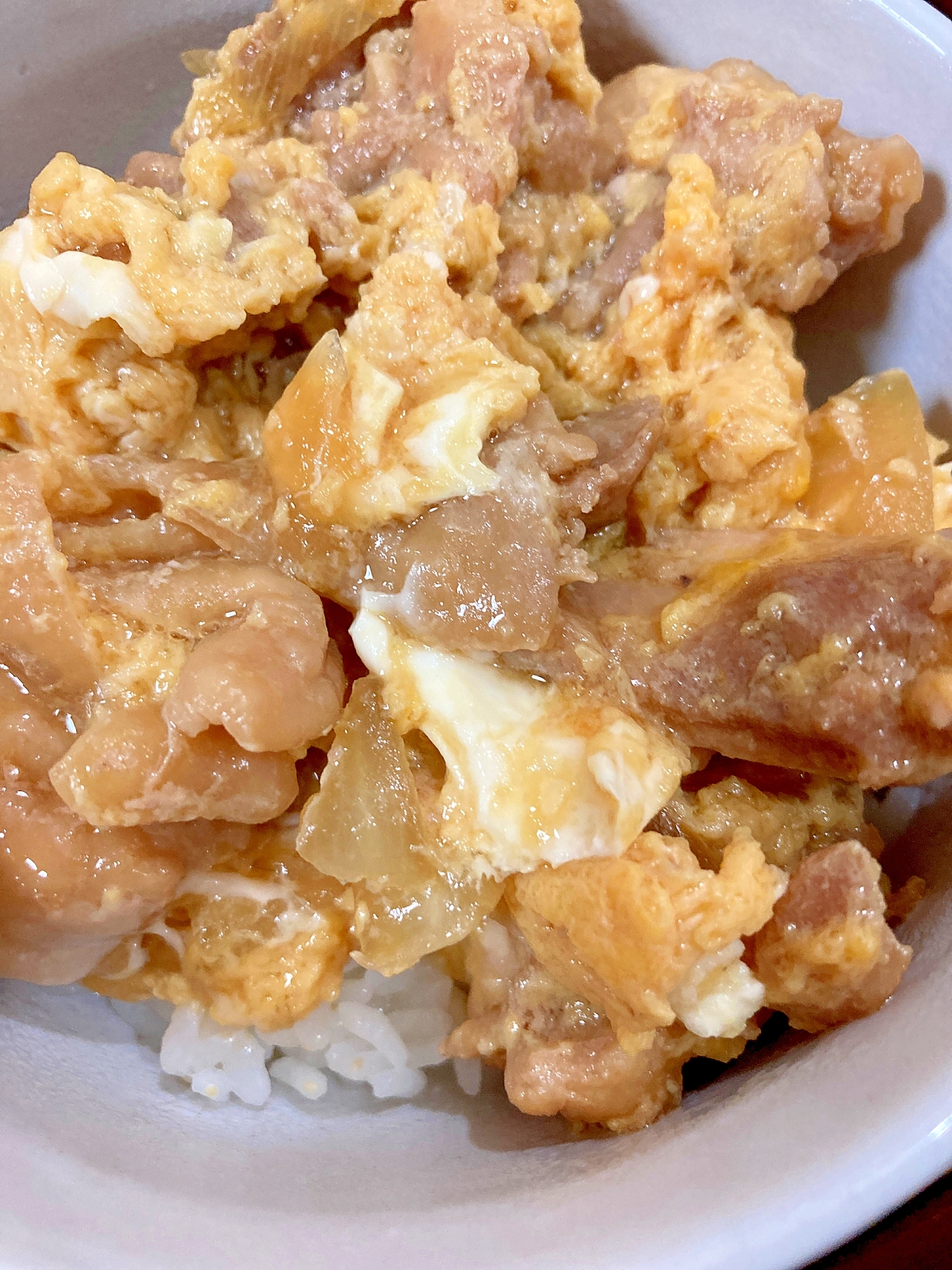 鶏がらスープの素で作る親子丼