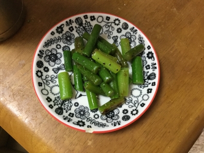 にんにくの芽だけの炒め物