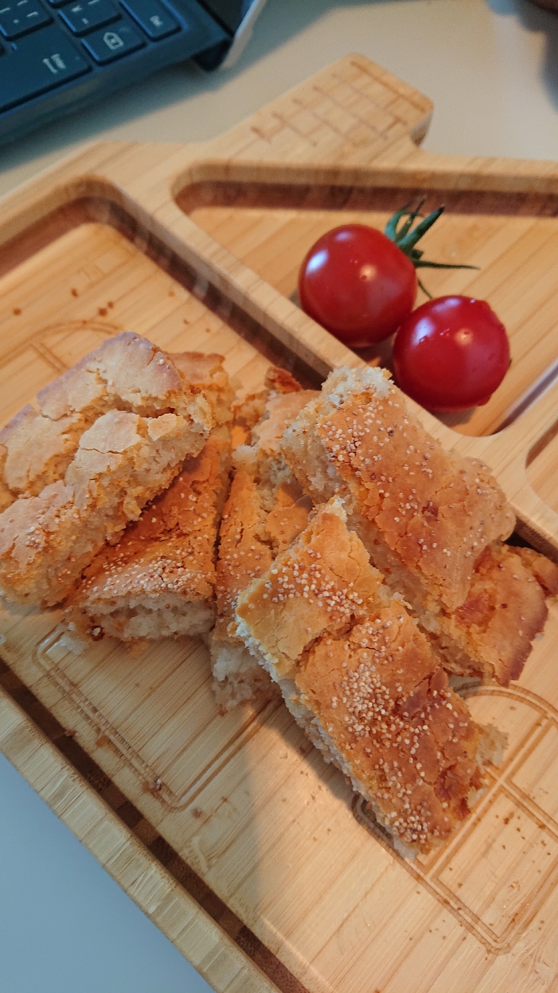 《グルテン＆卵フリー》米粉のもちもちチーズパン♪