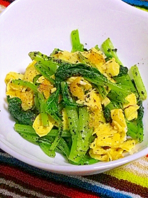 小松菜と薄焼き卵の胡麻和え