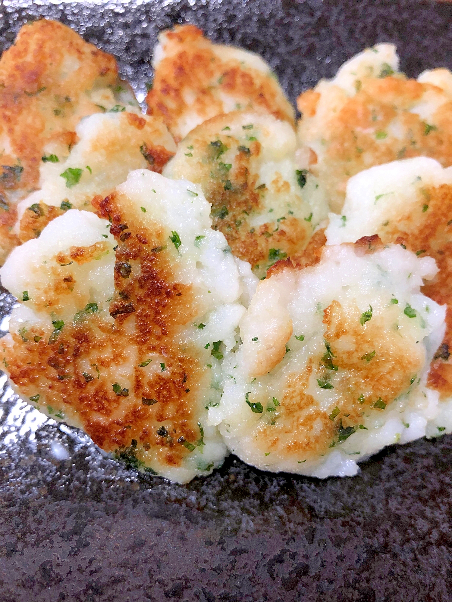 幼児食 親子ではんぺんの大葉焼き レシピ 作り方 By Hamumisan 楽天レシピ