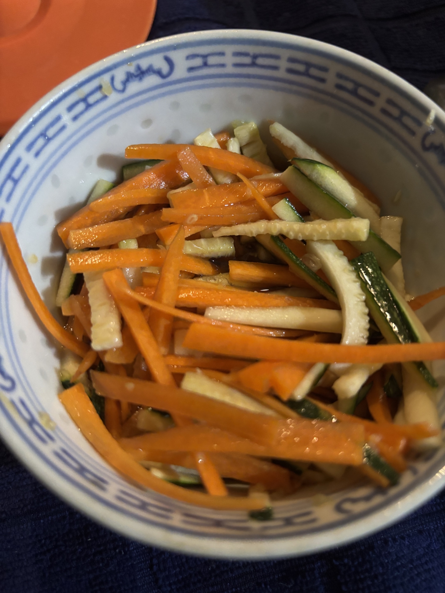 ズッキーニと人参でなます風