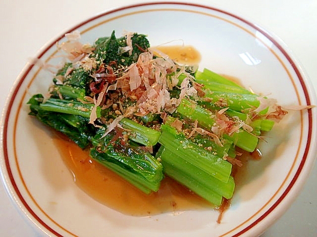 麺つゆとぽん酢で　小松菜のお浸し