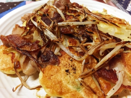 本日2枚目のお好み焼きに何を入れよう？とみんなで話していたときに、このレシピを見つけました( ´ ▽ ` )ﾉ お好み焼きにシャキシャキ感は新鮮でした！