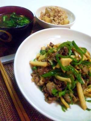 定番◎牛肉とピーマンと筍の中華炒め ~青椒肉絲~