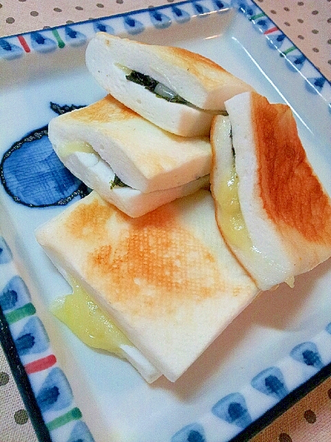 はんぺんのバター風味焼き チーズ 海苔 レシピ 作り方 By ラズベリっち 楽天レシピ