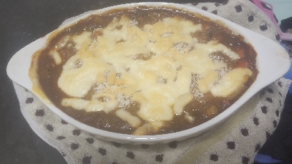 豆乳でまろやか♪ トマトカレーグラタン