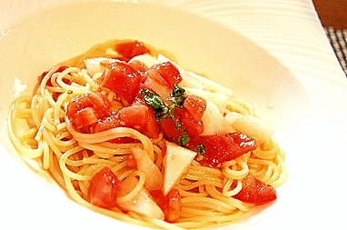 週末ランチに 梨とトマトの冷製パスタ レシピ 作り方 By 酔いどれんぬ 楽天レシピ 週末ランチに 梨とトマトの冷製パスタ レシピ 作り方 By 酔いどれんぬ 楽天レシピ