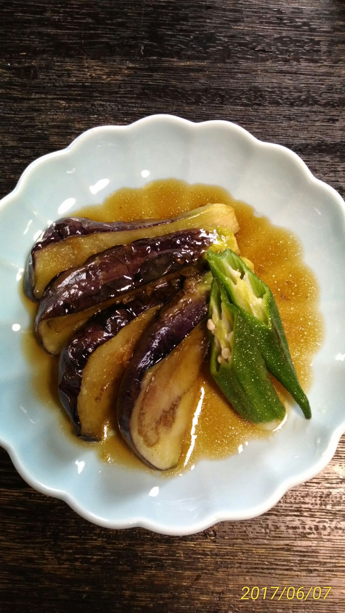 夏野菜の揚げ浸し　☆水なす＆おくら☆