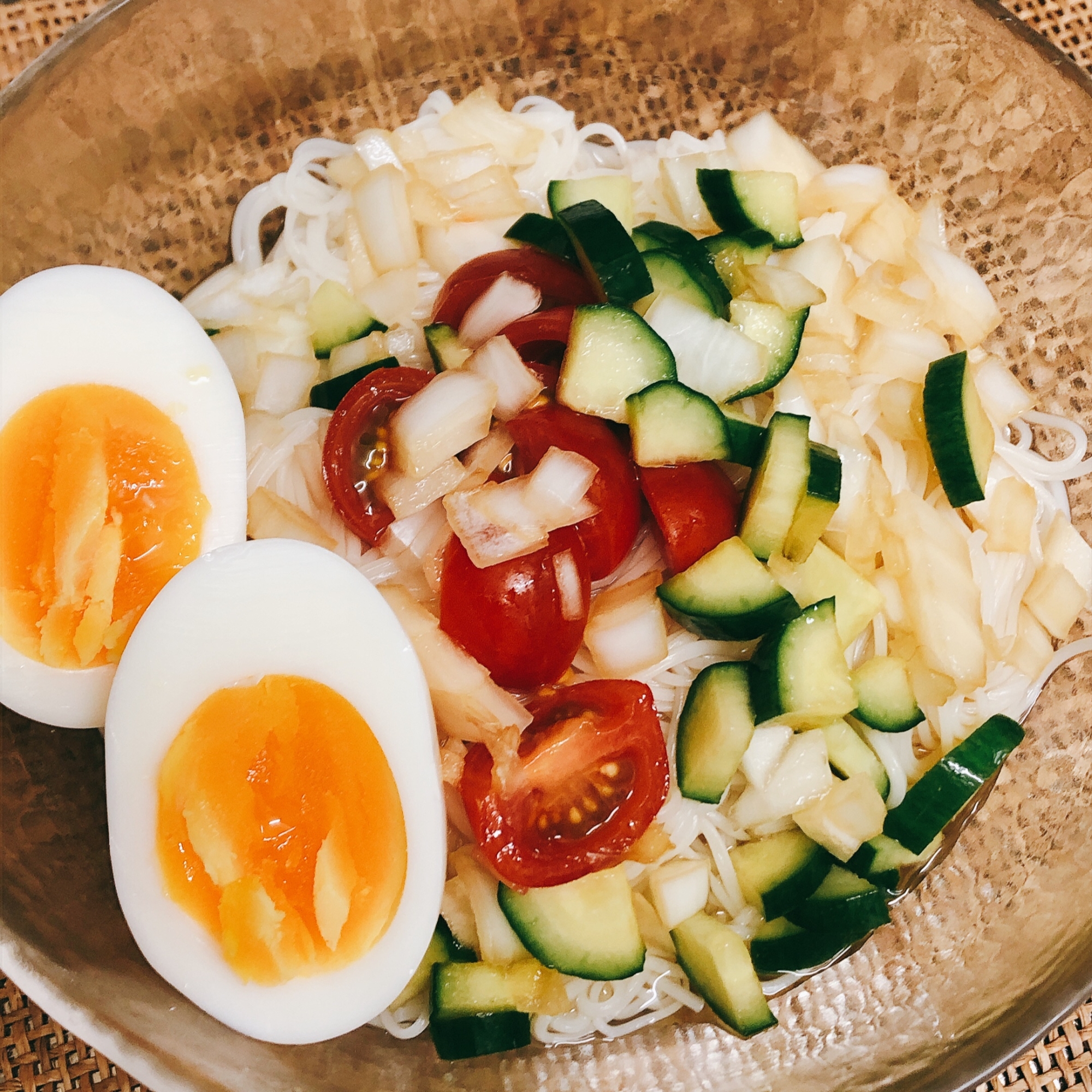 素麺(野菜トッピング)