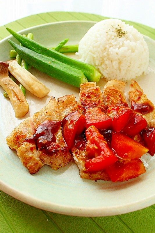 ポークソテー~カレートマトソース~