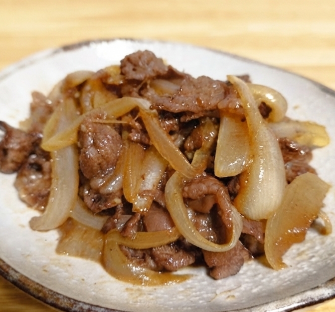 簡単【牛肉と玉ねぎの甘辛炒め】