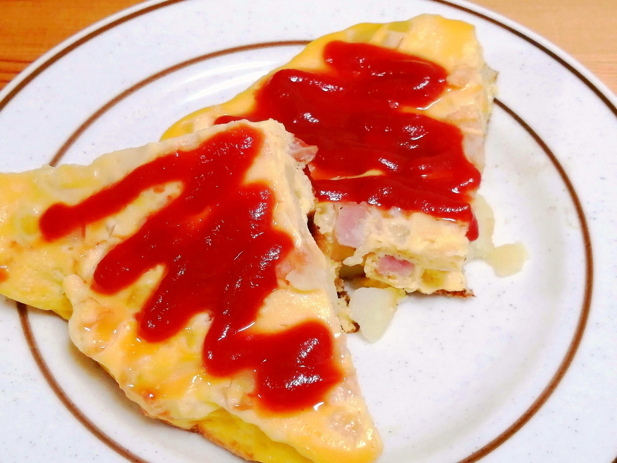 【フライパンを汚さない】オープンオムレツ