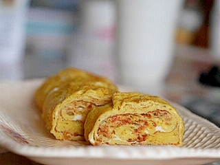 お花見に最適！冷めても美味い桜エビと青のりの卵焼き