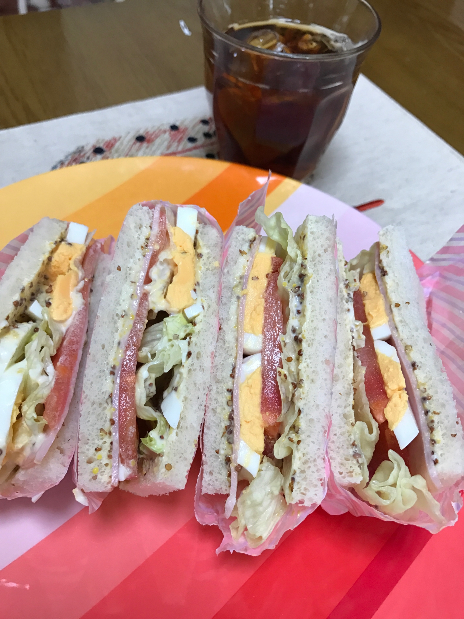 粒マスタード&野菜サンドイッチ