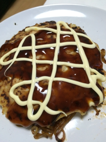 青のりなどなくて地味〜！！
お好み焼き粉がなくていいのが素敵(^ ^)いつでも作れていいですね♬