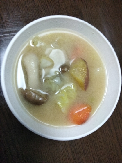 余った野菜で簡単みそ汁