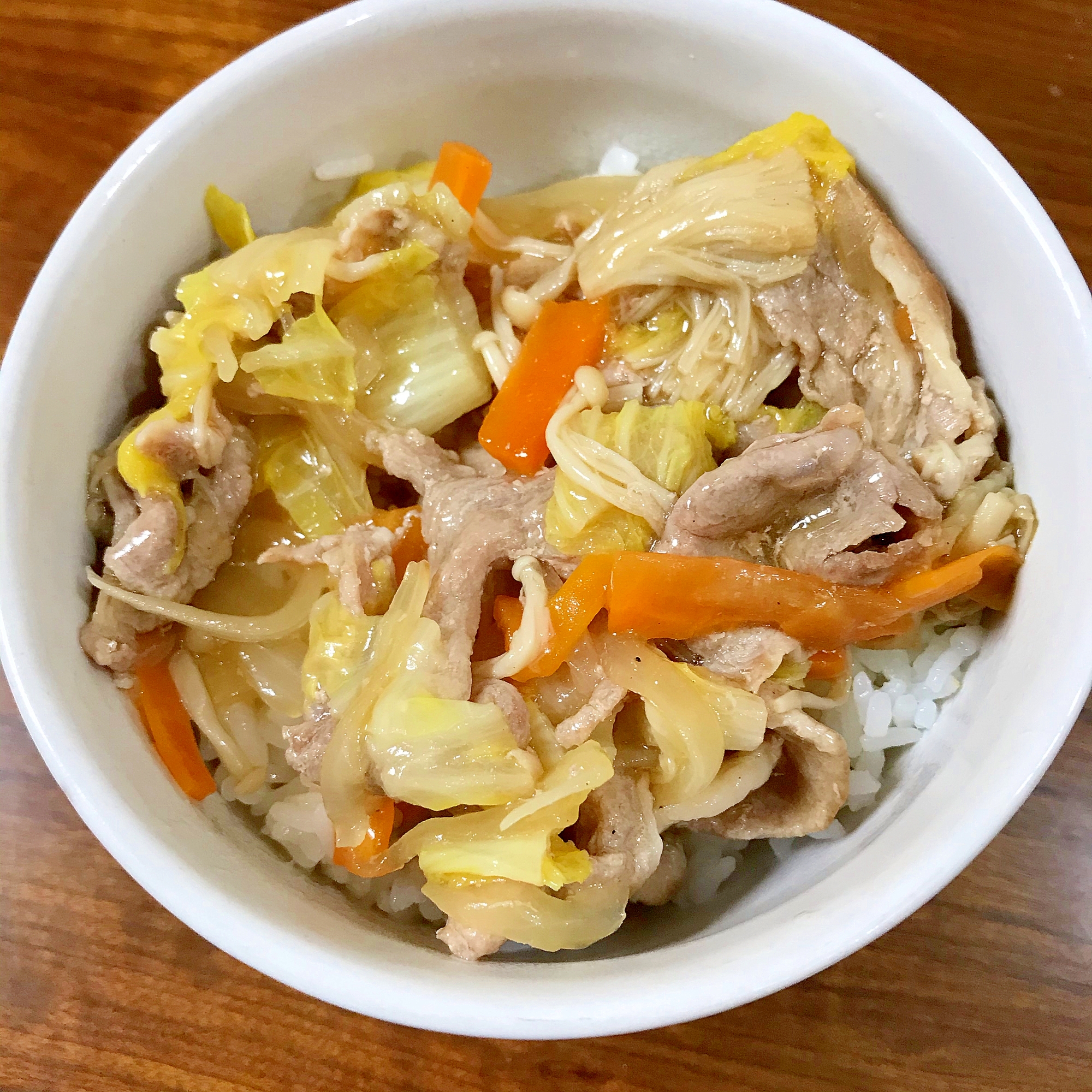 豚肉 白菜 人参 えのきの中華丼 レシピ 作り方 By 水玉模様 楽天レシピ 豚肉 白菜 人参 えのきの中華丼 レシピ 作り方 By 水玉模様 楽天レシピ