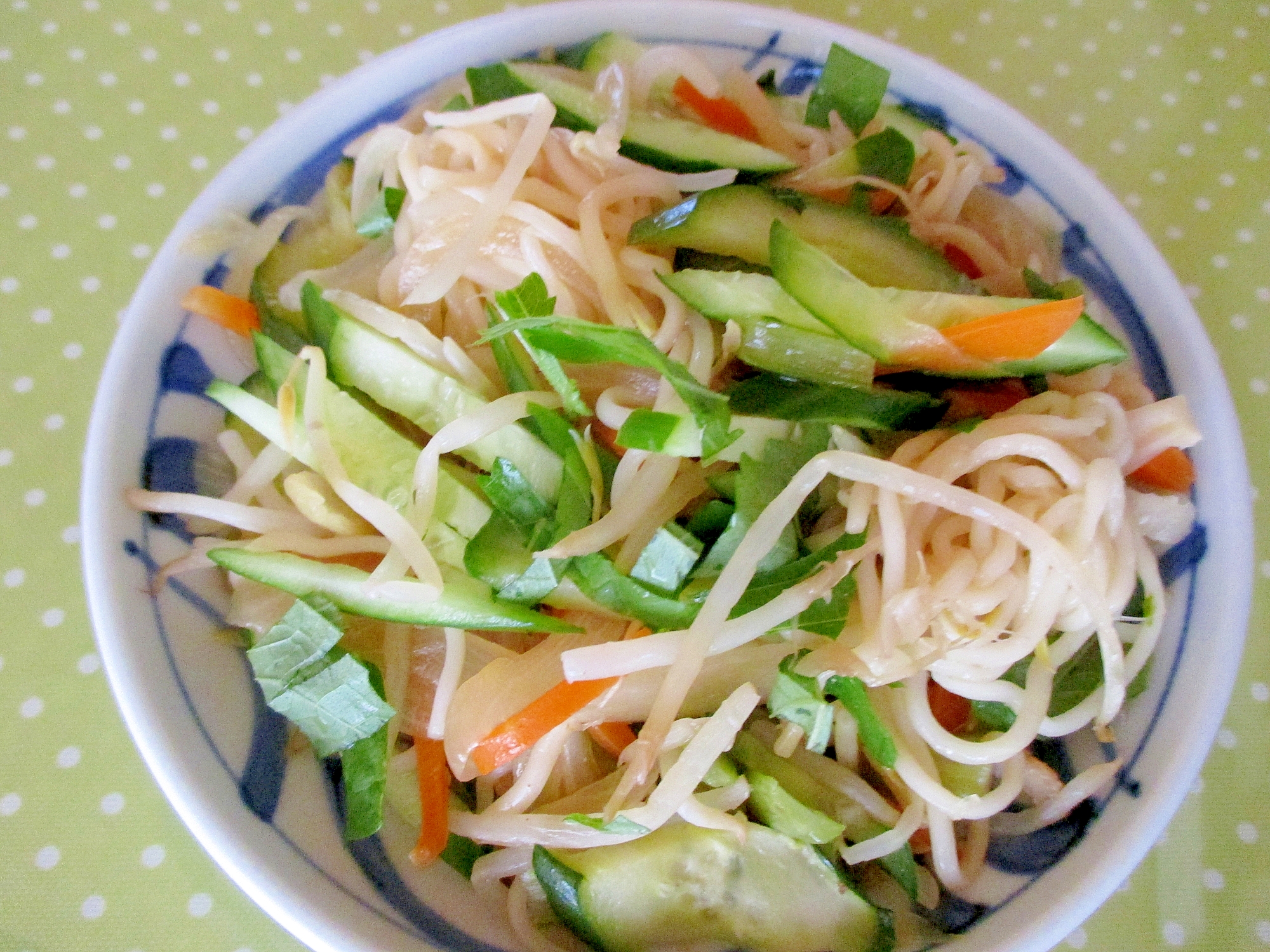 夏野菜のそうめん炒め