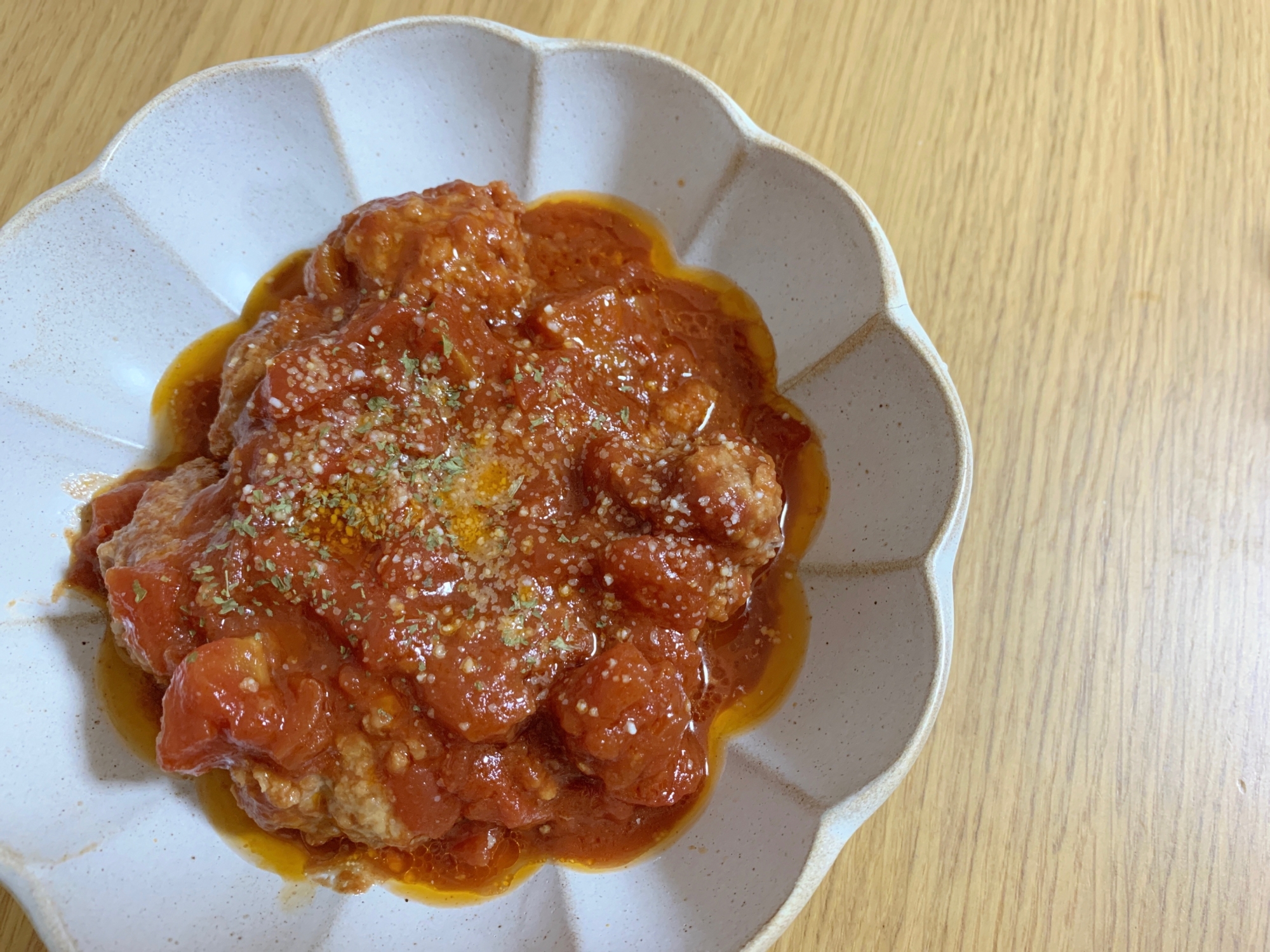 レンジで簡単★肉団子のトマト煮