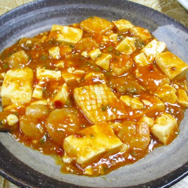 シーフード豆腐のチリソース