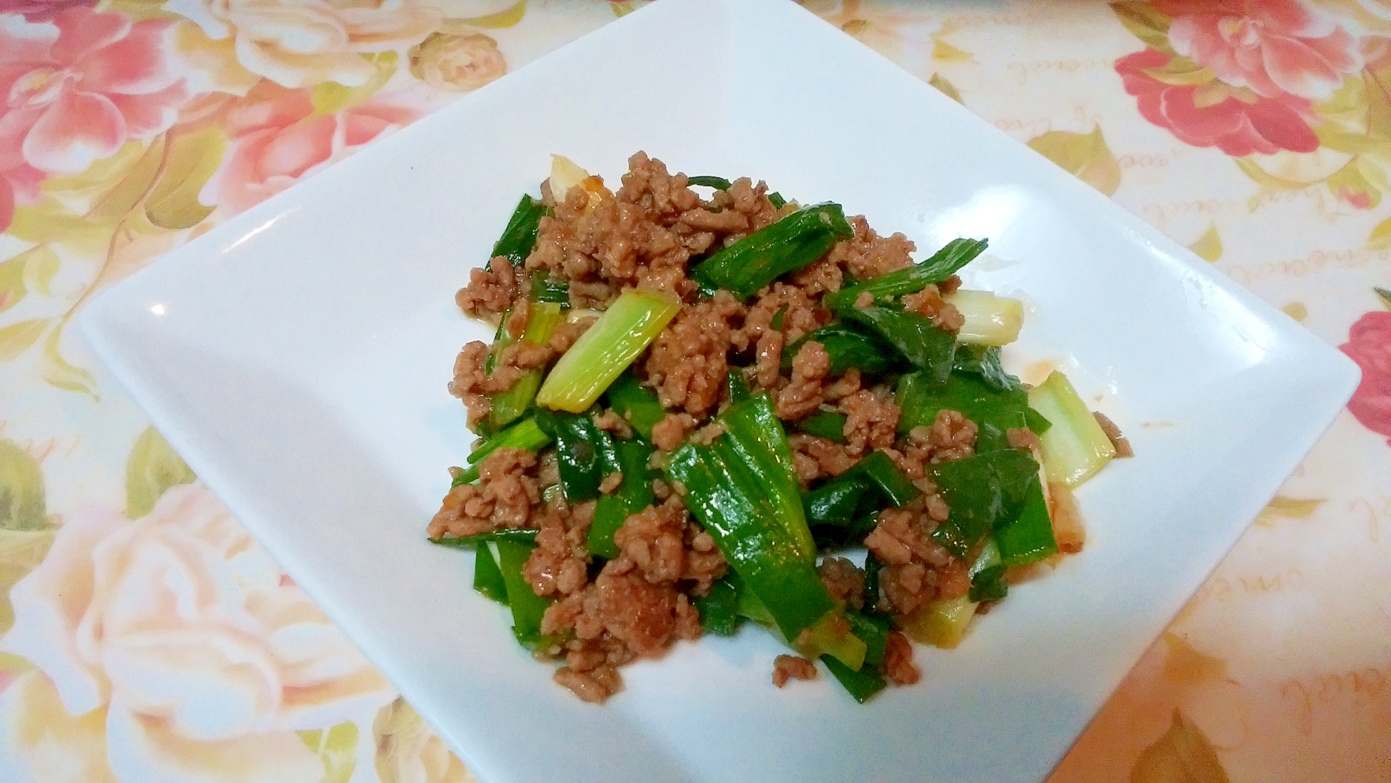 5分で出来ちゃう！挽き肉とわけぎの生姜焼き♪