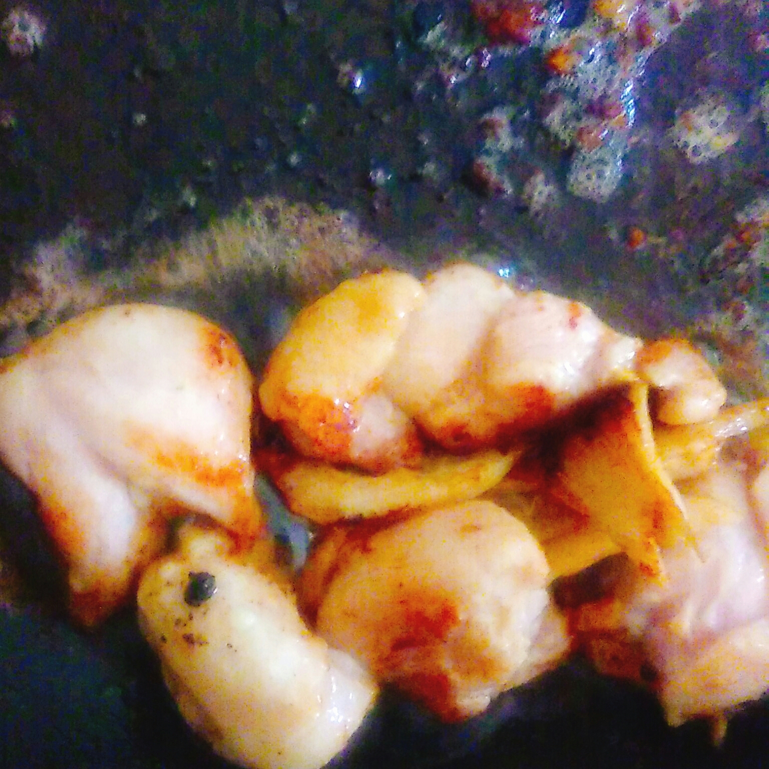 鳥モモ肉と舞茸の味噌マヨ焼き