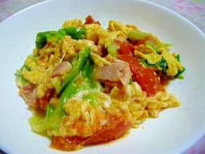 ベーコン レタス トマトの卵とじ レシピ 作り方 By 手作り大好き さくら 楽天レシピ