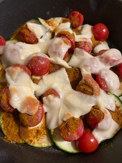 ミニトマトをつかいました！魚焼きグリルなのでしっかり火が通りおいしかったです！