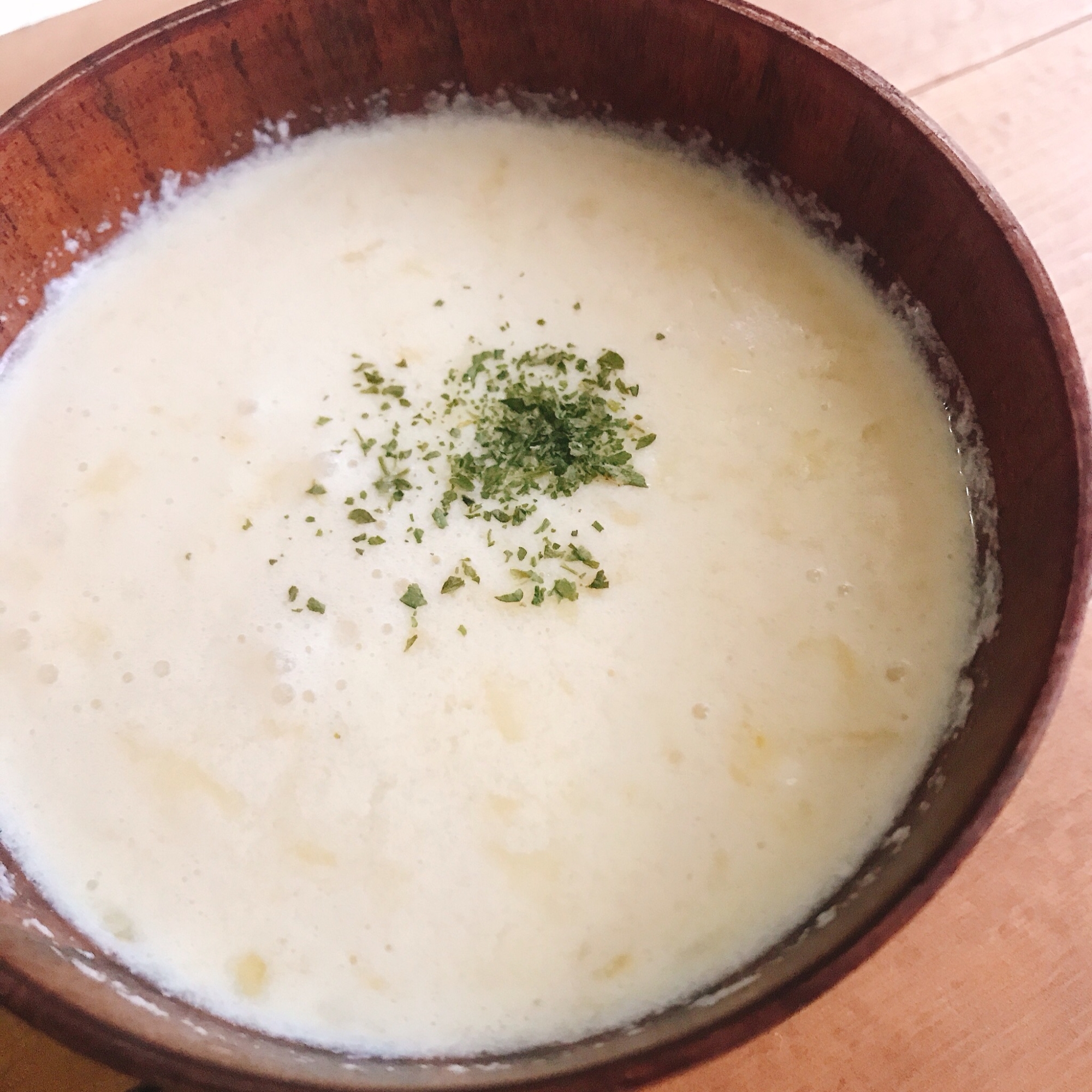 トロトロチーズの豆乳スープ