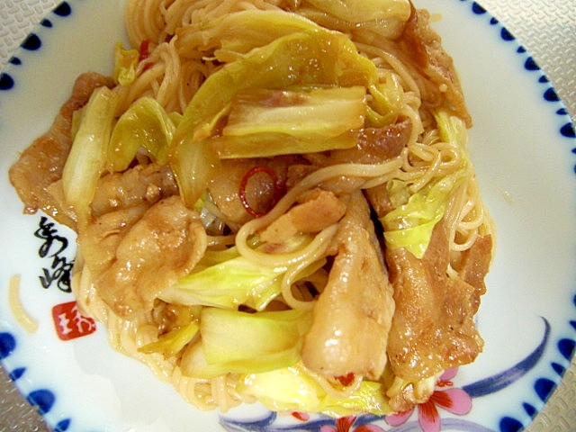 豚肉とキャベツの焼き素麺 レシピ 作り方 By Hime Tarako 楽天レシピ