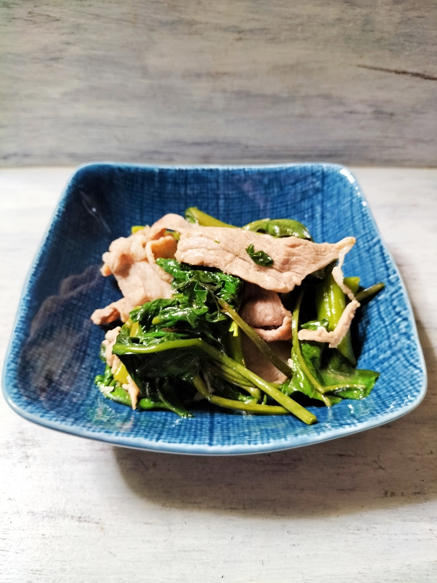 豚肉と空芯菜の簡単おつまみ