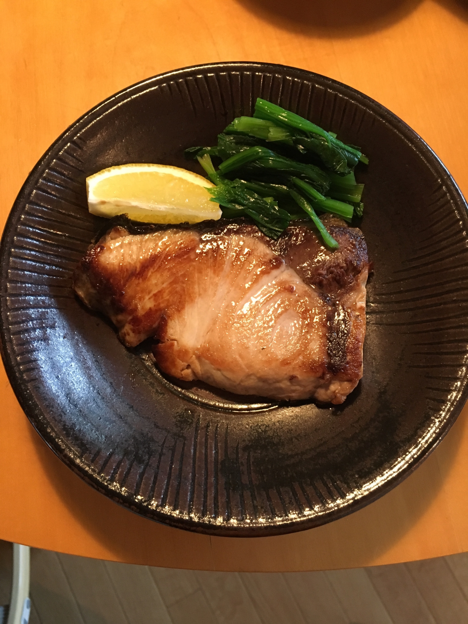 フライパンで鰤の塩焼き