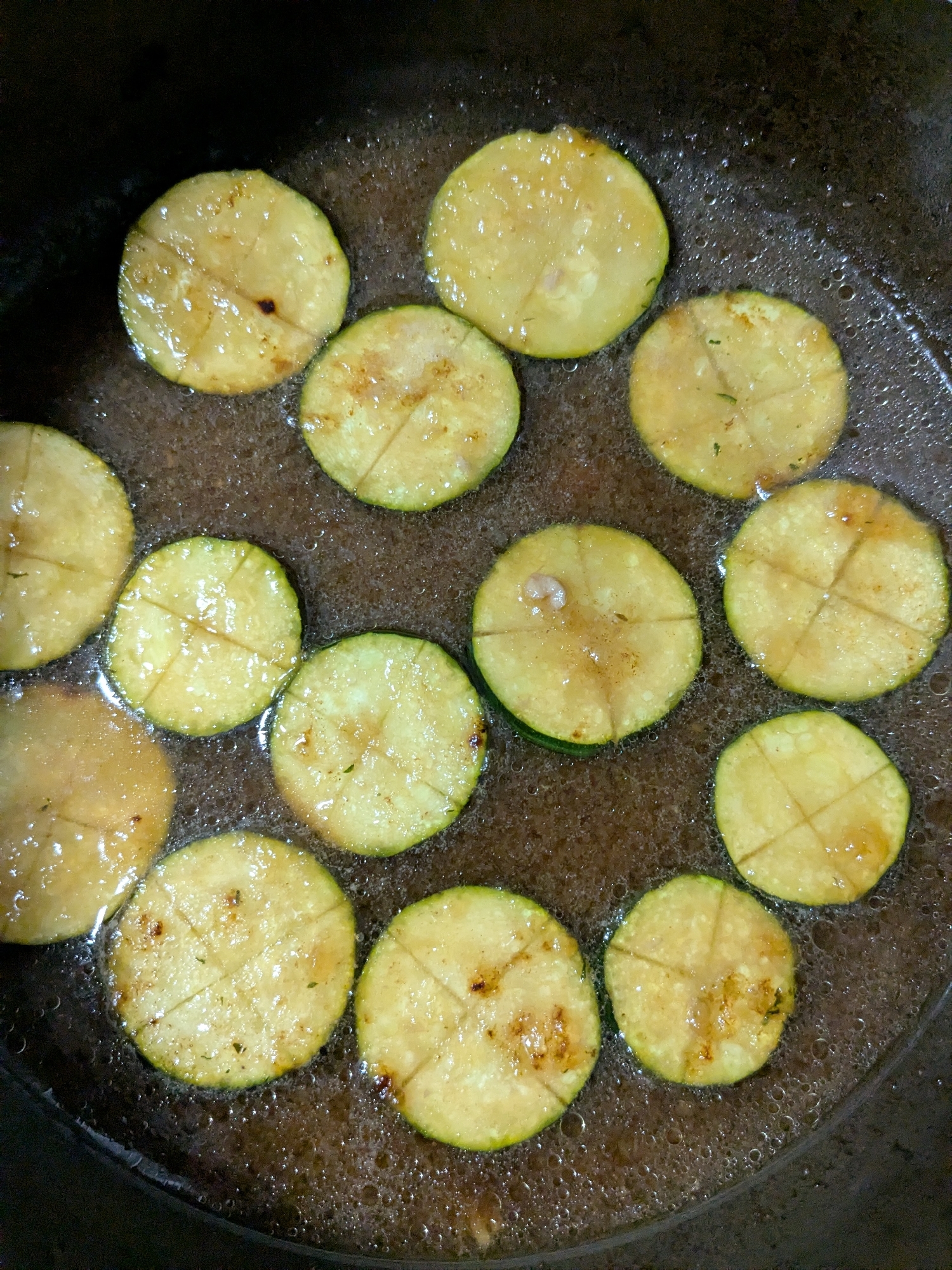 ズッキーニのめんポン煮