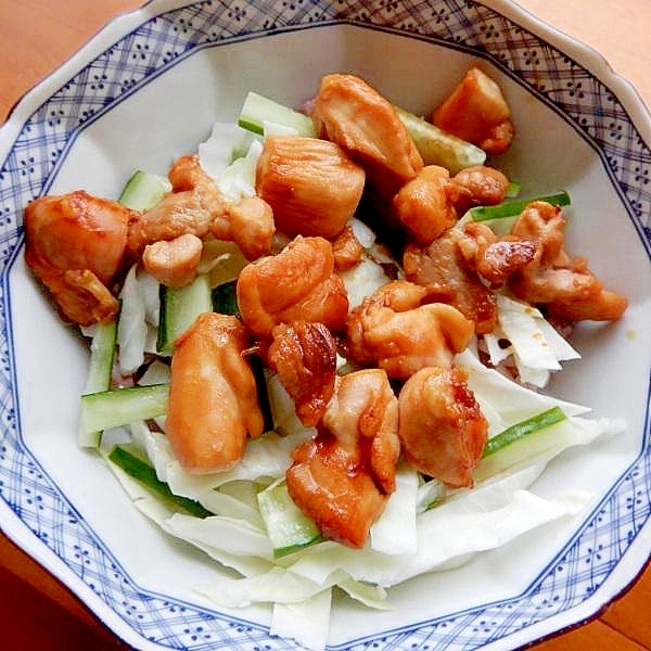 ６分！？鶏もも肉で❤生野菜を敷いた丼ご飯♪
