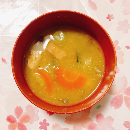 節約！具たくさんの洋風味噌スープ