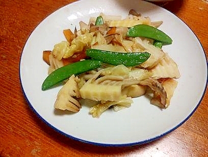 香味ペーストで　筍入り　野菜炒め
