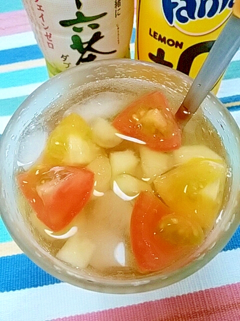 アイス☆メロントマトファンタレモン十六茶♪