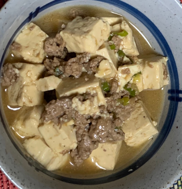 ひき肉と木綿豆腐のすき焼き風煮